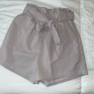 XS beige Grace Karin Tie high Wasit Shorts